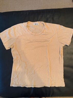 Eterne Short Sleeve Crewneck Tee in Tan